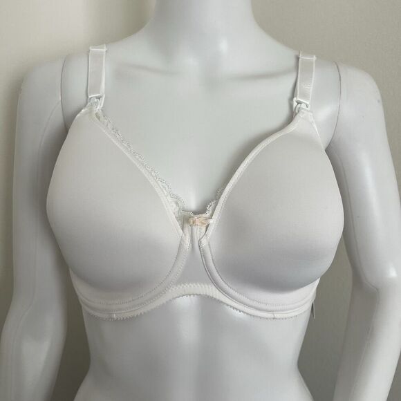 Chantelle Flexi Wire Bra Size 34 DD White Nursing Maternity Breastfeeding - Picture 1 of 9